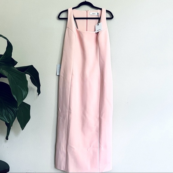 MISHA Pale Pink Sleeveless Sheath Midi Dress, size 14 - Picture 10 of 12